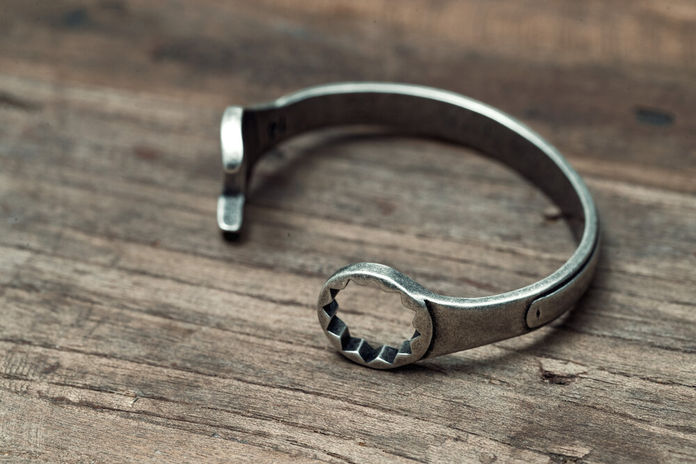Wrench Spanner bracelet - Handmade Oxidized 925 sterling silver - Woman  Cuff | Idan Sadi